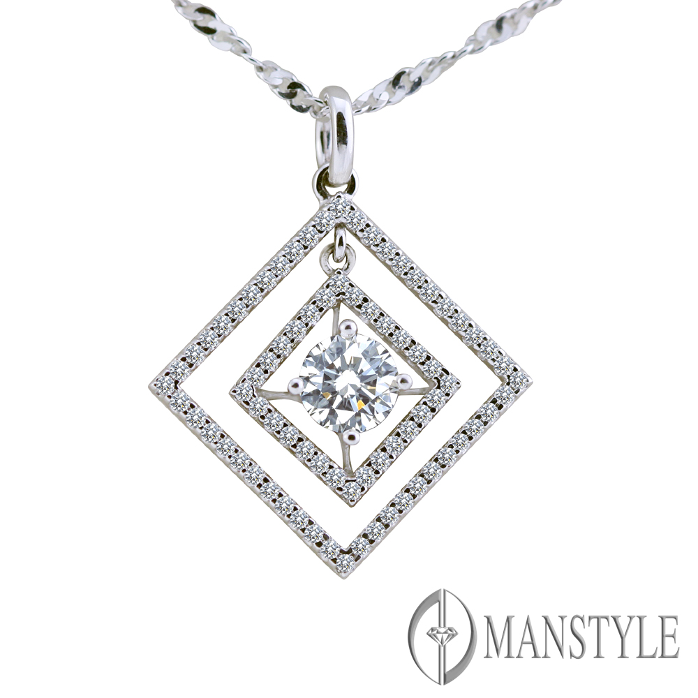 MANSTYLE 八心八箭0.58ct 獨特魅力鑽石墜子