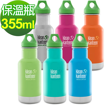 美國Klean Kanteen 窄口保溫瓶355ml (綠蓋)