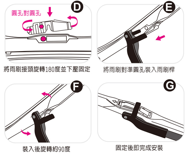 CARBUFF 包覆式雨刷TOYOTA VIOS(2014/04~) 車款適用24+14吋