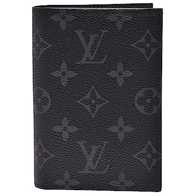 LV M64501 經典Monogram Eclipse帆布印花護照夾