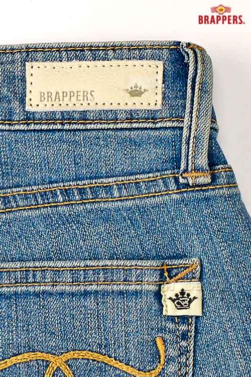 BRAPPERS 女款 Boy Friend Jeans系列-女用彈性短褲-淺藍