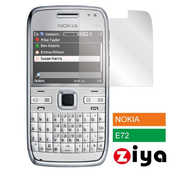 ZIYA Nokia E72 抗刮亮面螢幕保護貼2入