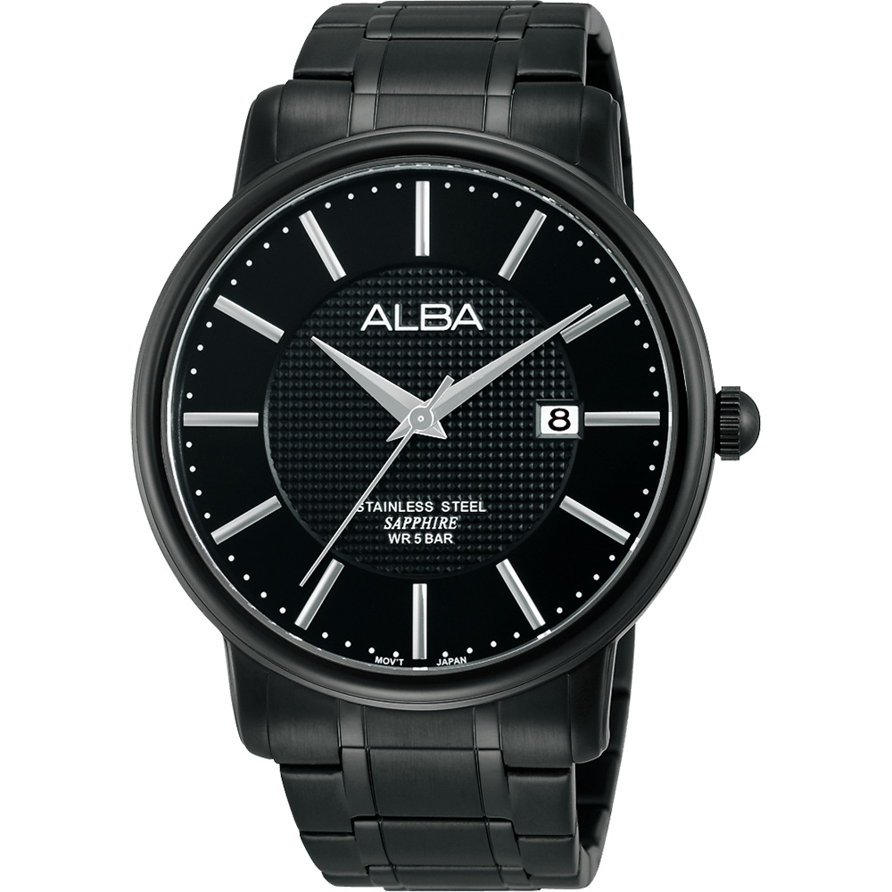 ALBA PRESTIGE 爵士時尚腕錶(AS9757X1)-IP黑/44mm