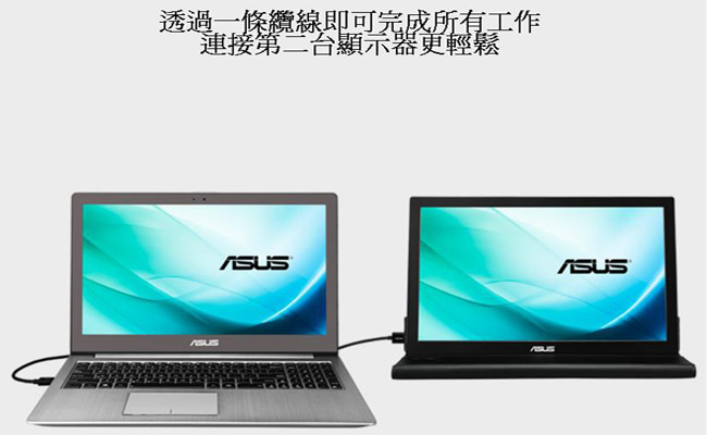 ASUS MB169B+ 16型 IPS USB外接式電腦螢幕