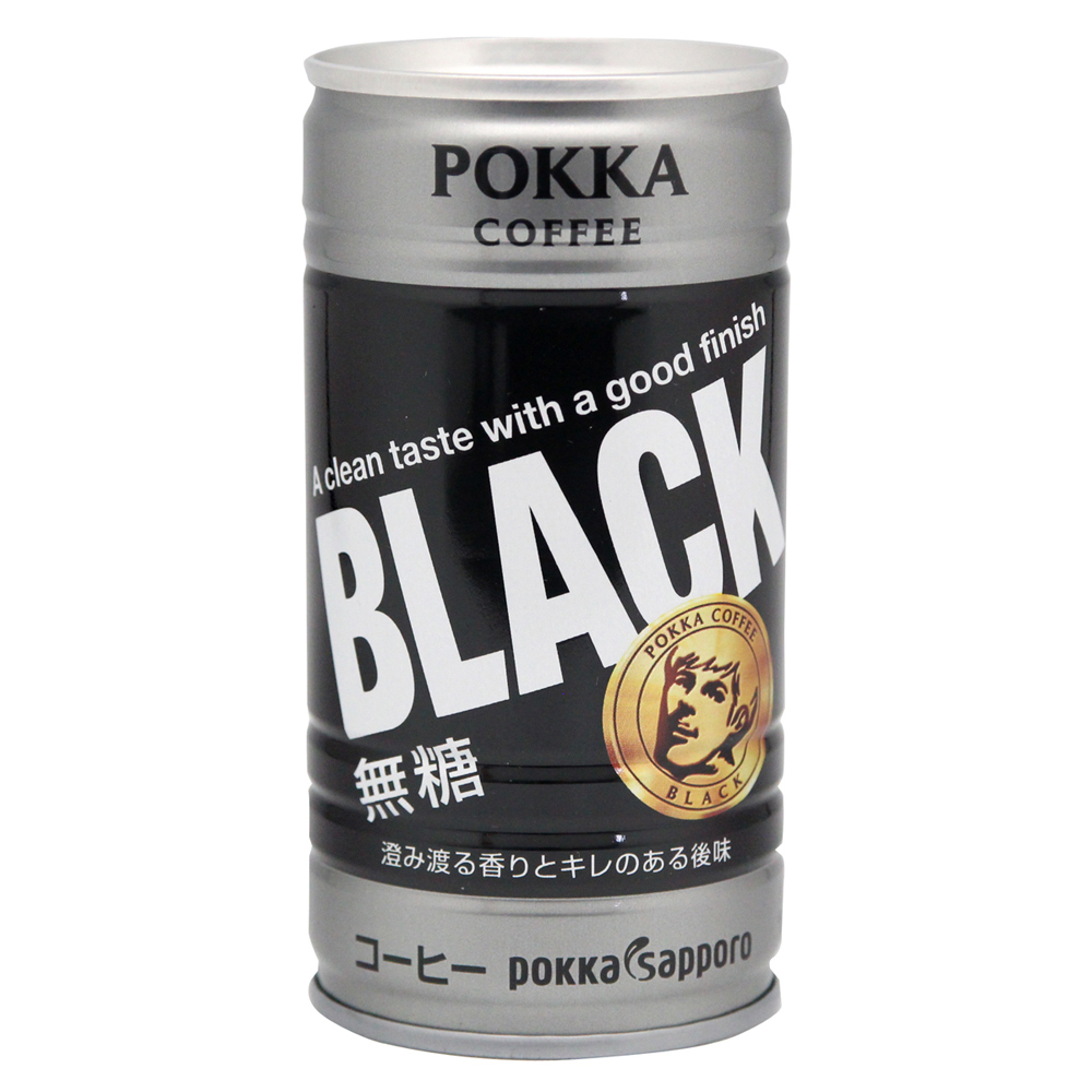 POKKA POKKA無糖咖啡-Black(185mlx6罐)