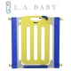 【美國 L.A. Baby】幼兒安全門欄/圍欄/柵欄(繽紛黃色/附贈兩片延伸件) product thumbnail 1