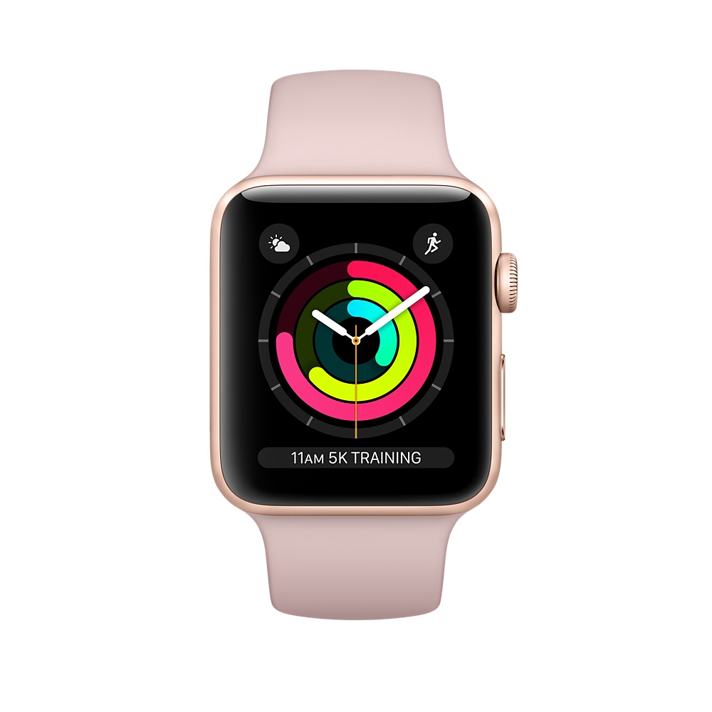 返品不可】 AppleWatchSeries3 ゴールド 42mm GPS 腕時計(デジタル