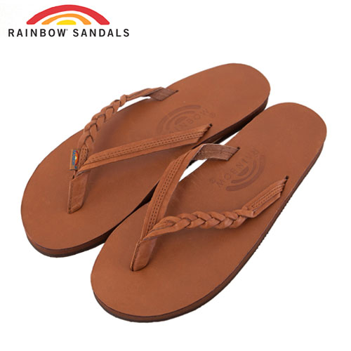 Rainbow Sandals美國人氣全真皮夾腳休閒拖鞋-駝色