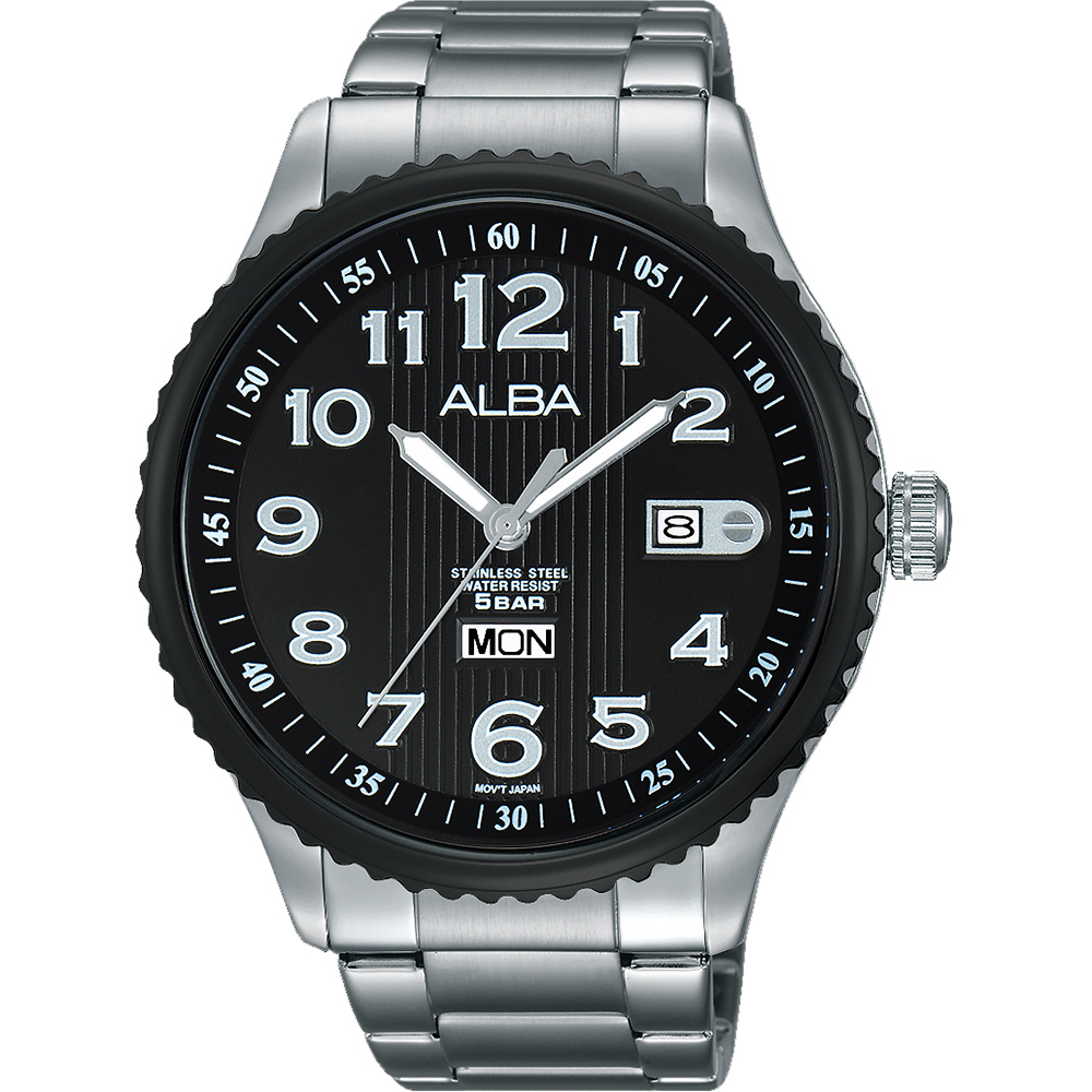 ALBA PRESTIGE 街頭酷流行腕錶(AV3507X1)-黑/45mm