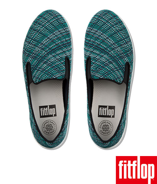 FitFlop SUPERSKATE KNIT LOAFERS-藍綠