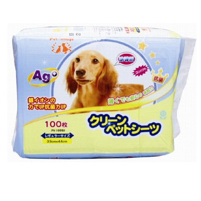 日本Pet village 誘導劑AG+銀離子除臭尿布墊 100片入
