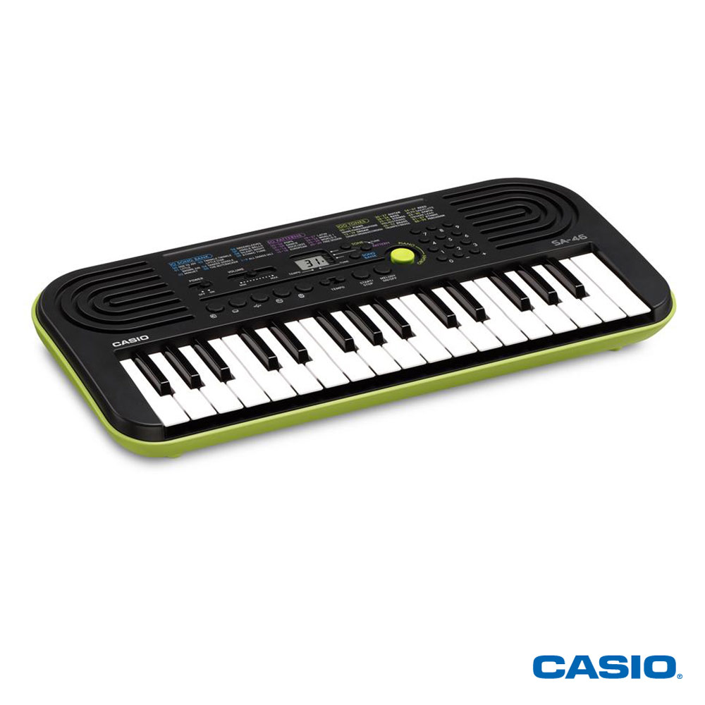 【CASIO】卡西歐電子琴SA-46(32琴鍵)+專用變壓器