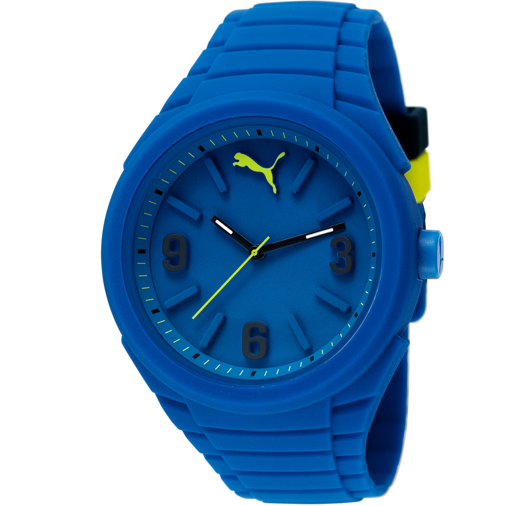 PUMA GUMMY 超輕盈活力矽膠漾錶-藍/45mm