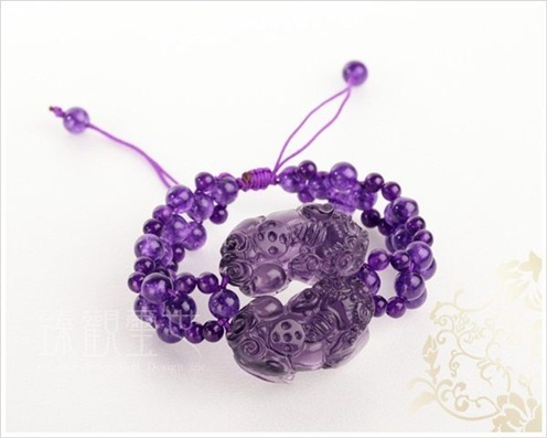 紫琉璃貔貅手鏈/手鍊