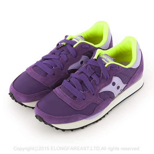 (女) 美國 SAUCONY 經典時尚休閒輕量慢跑球鞋-紫