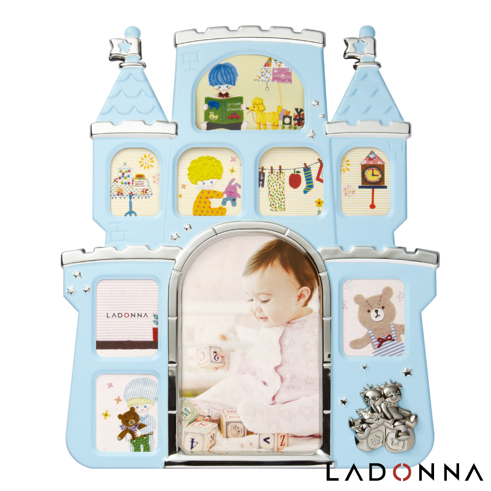 日本 LADONNA Baby 親親寶貝 玩具城相框(藍色)