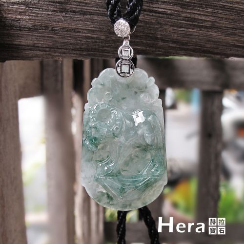 Hera 絕美天然A貨冰種翡翠十二生肖項鍊(生肖牛)