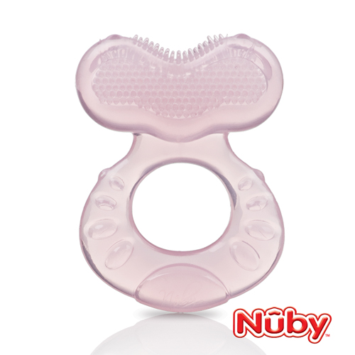 Nuby 小魚軟質固齒器 Comfort package 粉紅 (3M+)