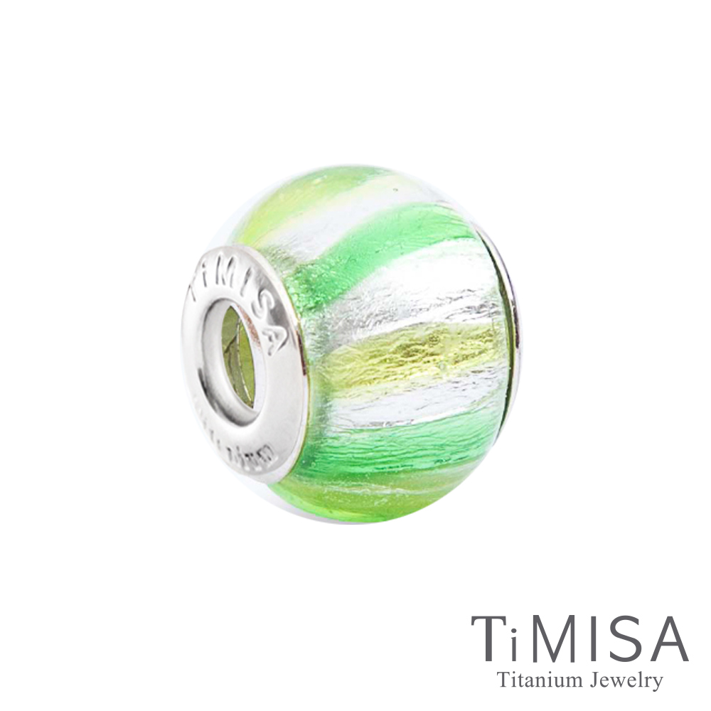 TiMISA 薄荷糖(11mm)純鈦琉璃 墜飾串珠