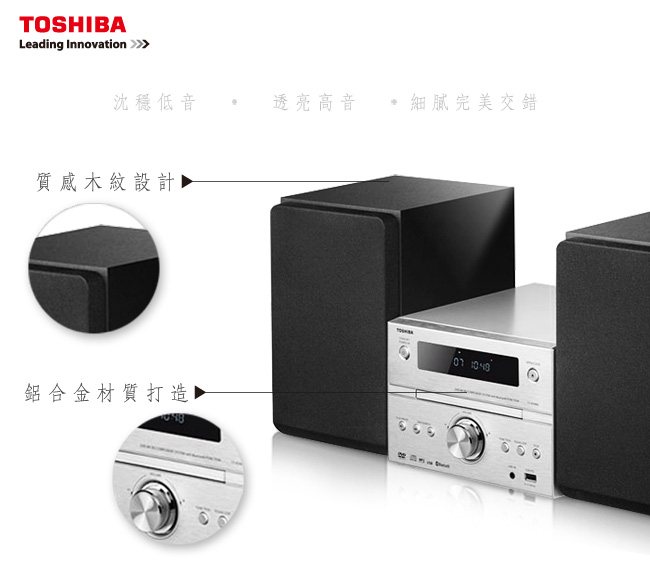 【TOSHIBA】福利品DVD/MP3/USB/藍芽床頭音響 (TY-ASW86TW)
