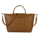 LONGCHAMP Pliage Cuir小羊皮系列手提/肩背兩用包(中/卡其) product thumbnail 1