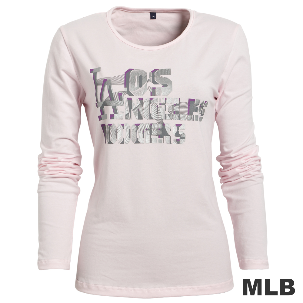 MLB-洛杉磯道奇隊棉質T恤-粉(女)