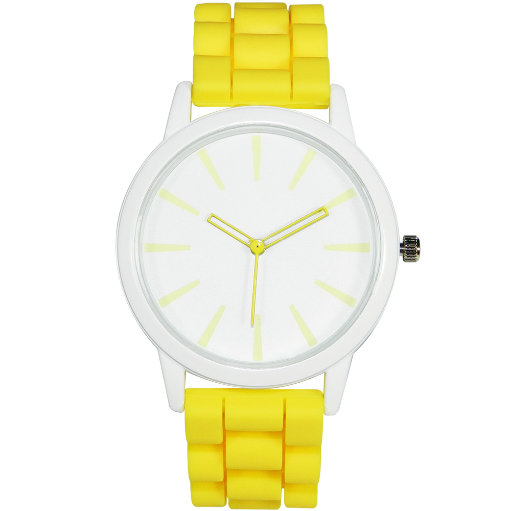 Watch-123 白色甜心-原宿簡約糖果色大錶盤腕錶/40mm product image 1