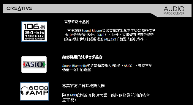 Creative Sound Blaster Audigy RX音效卡