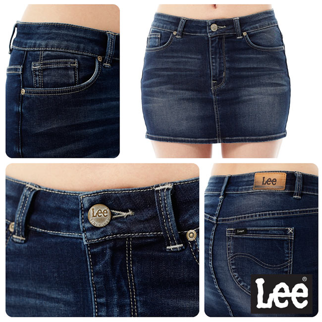 Lee 牛仔短裙Regional列-女款-藍