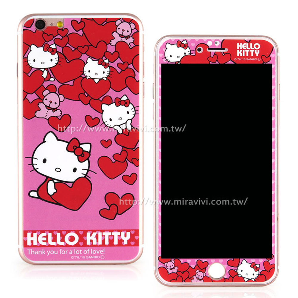 Sanrio iPhone6/iPhone6s雙面強化玻璃保貼-KITTY