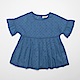 PIPPY 平織刺繡短袖傘狀上衣 藍 product thumbnail 1