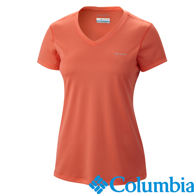 【美國Columbia哥倫比亞】短袖快排上衣-女-橘色(UAK65950OG)