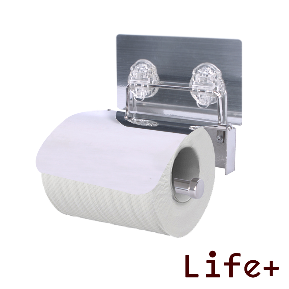 Life+ 環保無痕魔力貼掛勾-捲筒紙巾架/衛生紙架