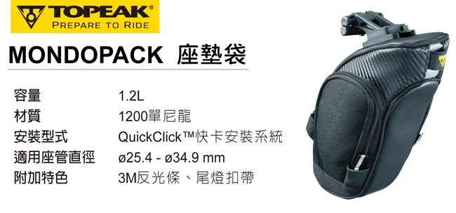 TOPEAK MONDOPACK座墊袋