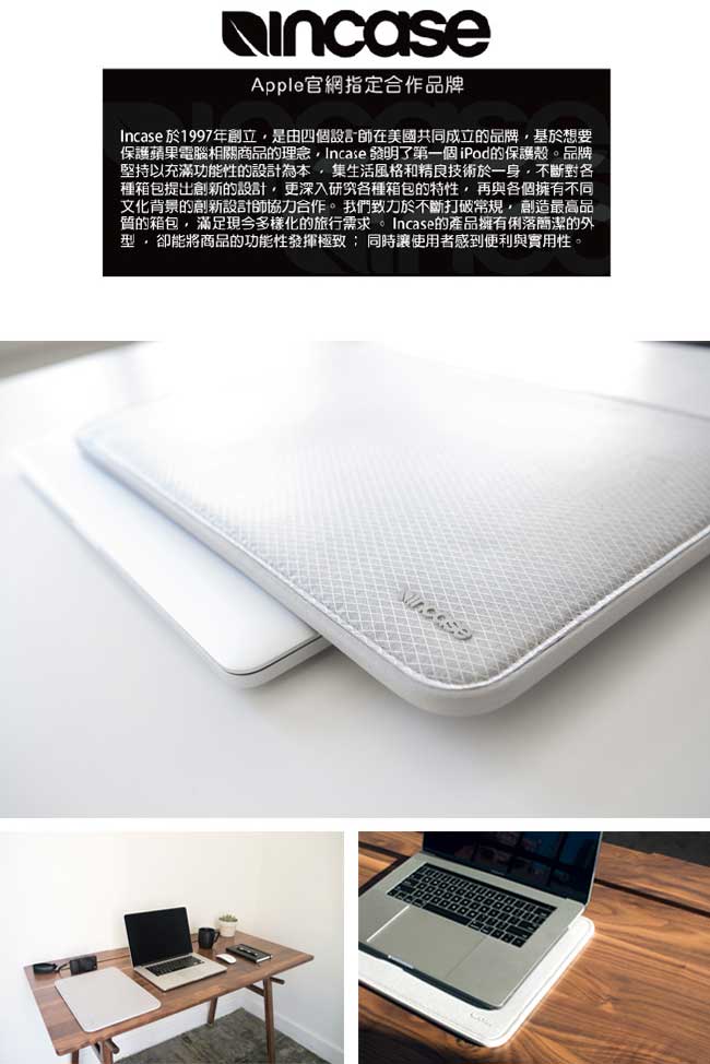 INCASE ICON Sleeve Mac Pro 13吋 磁吸式筆電內袋 (鑽石格紋黑)