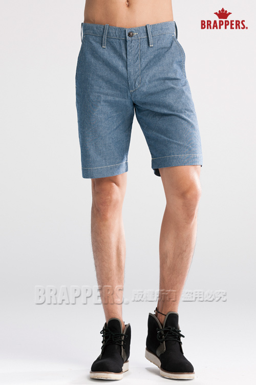 BRAPPERS 男款 HM中腰系列-男用五分褲-藍