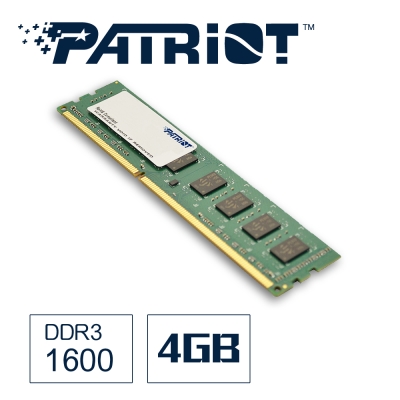 Patriot美商博帝 DDR3 1600 4GB 桌上型記憶體(標準型)