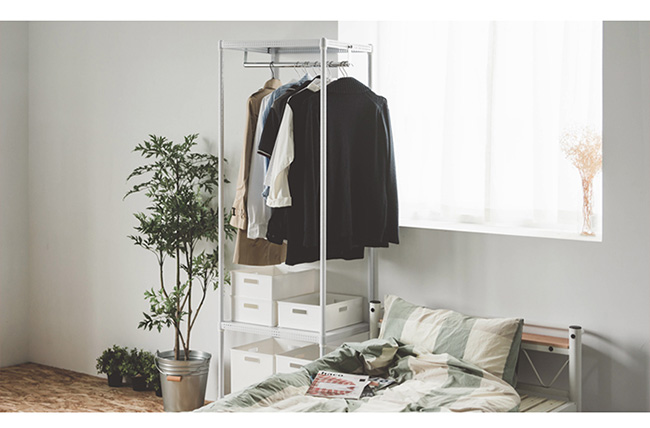 Home Feeling 單桿衣櫥/附輪/鐵力士(2色可選)-60X45X180cm