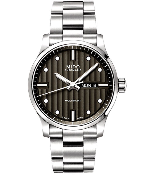 MIDO Multifort 系列經典鋼帶腕錶-黑/44mm