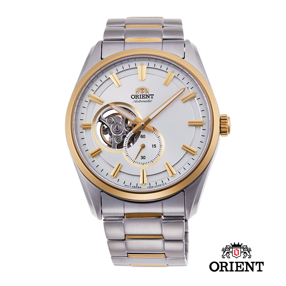 ORIENT 東方錶 SEMI-SKELETON系列 機械錶 鋼帶款 金色 40.8mm