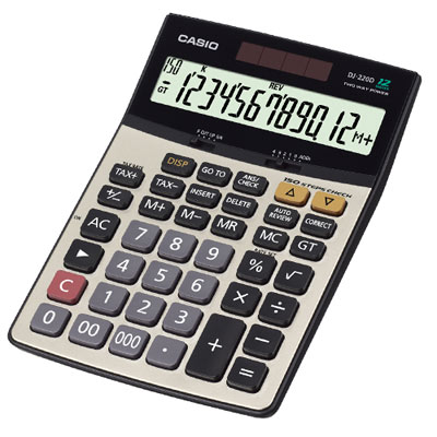 CASIO 12位數桌上檢視型計算機 ( DJ-220D )