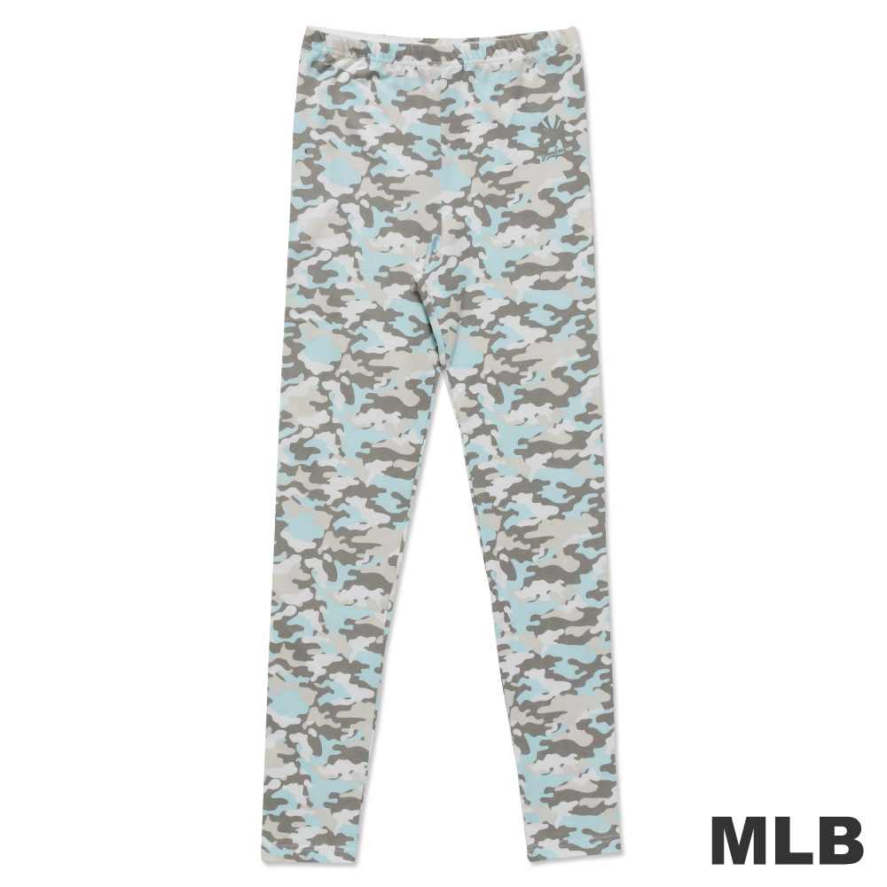 MLB-紐約洋基隊迷彩印花內搭褲-淺藍(女)