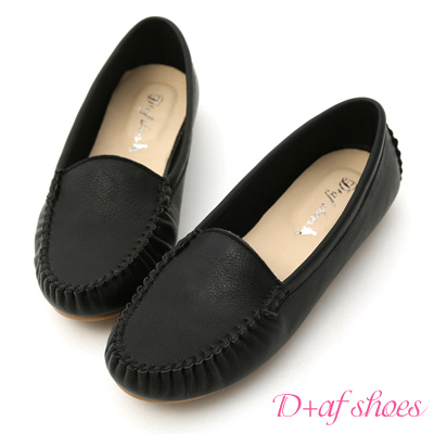 D AF 舒適首選‧MIT素面莫卡辛豆豆鞋＊黑