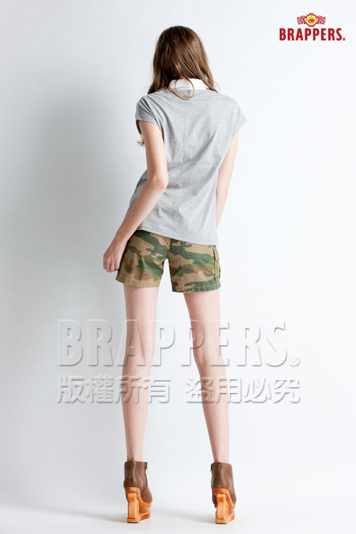 BRAPPERS 女款Boy Friend Cargo 系列-女用迷彩熱褲-迷彩