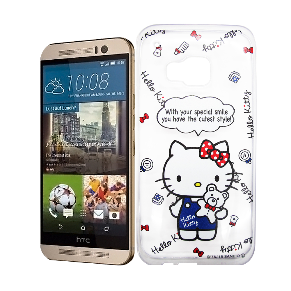 Hello Kitty HTC ONE M9 透明軟式殼 公仔款