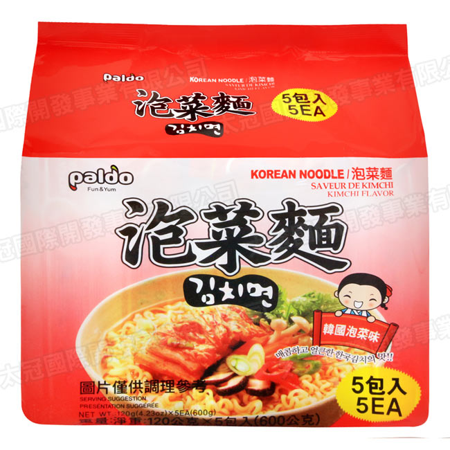 PALDO 韓國高麗麵 -泡菜味 (120gx5入)