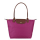 LONGCHAMP LE PLIAGE系列經典摺疊款式長提把尼龍肩背包(小/紫紅) product thumbnail 1