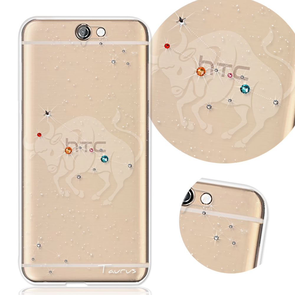 KnowStar HTC One A9/Aero 十二星座奧地利水晶彩繪手機鑽殼-金牛座