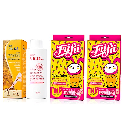 Fiifii 除毛貼片(大片)-甜美花香 2入組+除毛後專用美肌修護液