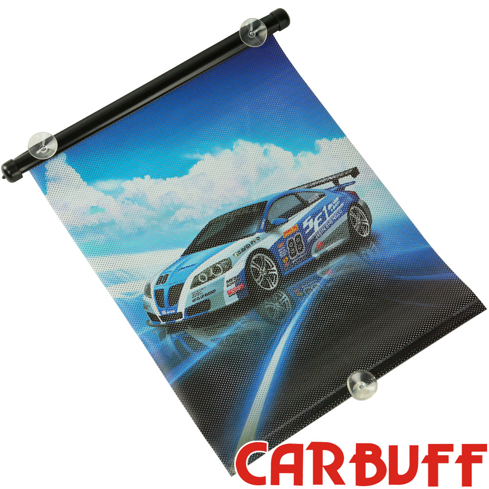 CARBUFF 車痴賽車捲式遮陽簾2入(40X55cm)